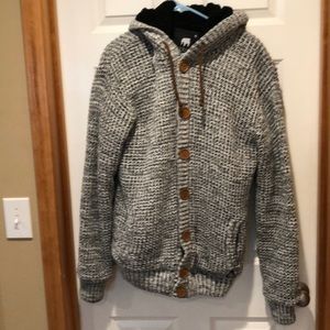 Men’s American Stitch Charcoal Hooded Cardigan/Jacket - Size XL